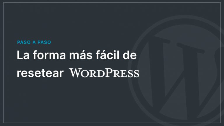 reseter wordpress