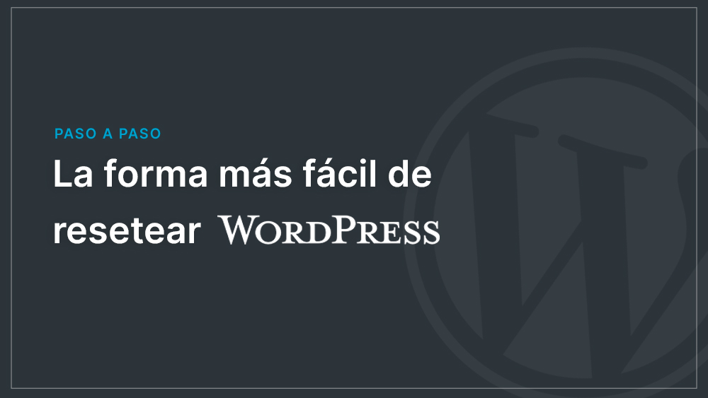 reseter wordpress